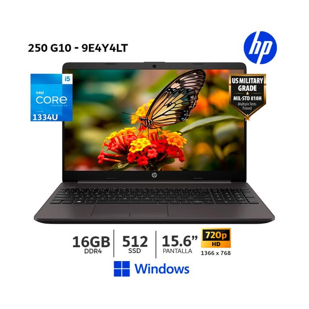 Laptop HP 250 G10 i5-1334U 16Gb Ram 512Gb SSD 156 Pantalla HD - 9E4Y4LT