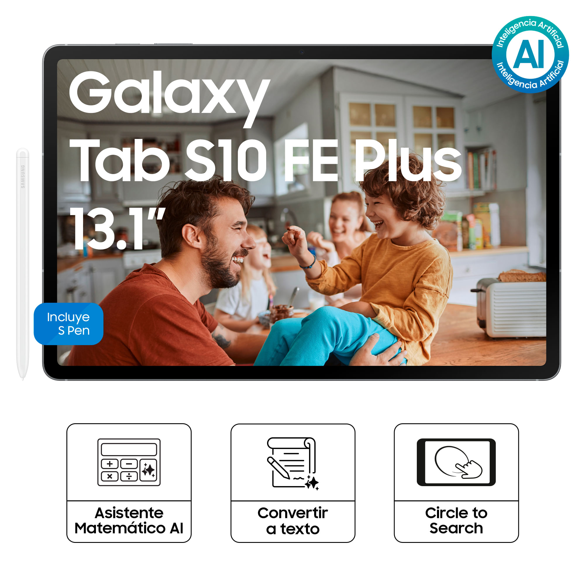 Tablet SAMSUNG Galaxy S10FE+ 13"" 8GB 128GB Gris