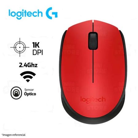 Mouse Logitech M170 Inalámbrico Color  Rojo