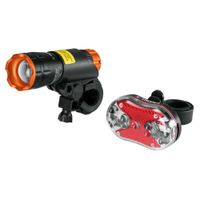 Juego de Linterna Luz Blanca Neutra 9 Leds 100 Lm 2 Piezas para Bicicleta Truper 16798