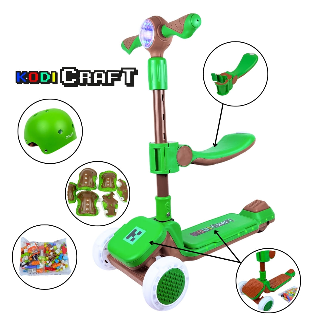 SCOOTER DE NIÑO KODI CRAFT - MARRON - VERDE