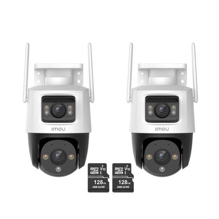 Kit 2 Cámara de Seguridad WiFi Imou Cruiser Dual 10MP + Micro SD 128GB 360° Exterior