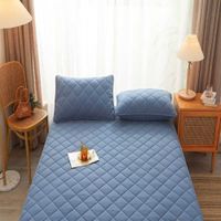 Protector Impermeable Anti-Fluidos Para Colchon 2 Plz -Azul acero Dyv