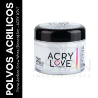 Polvo Acrílico Snow White 1oz - ACRY LOVE