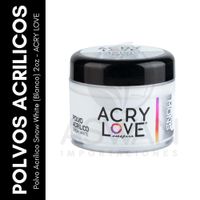 Polvo Acrílico Snow White 2oz - ACRY LOVE