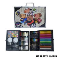 MALETIN MEGA SET DE ARTE 132 PZS CAPIBARAS DEPORTES