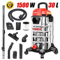 Aspiradora Sopladora Industrial de Polvo y Agua Rankor RVC150001 1500W 30 Litros
