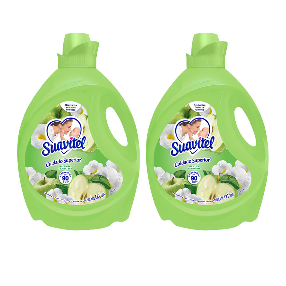 Pack Suavizante SUAVITEL Frescura Manzana Botella 4.8L x 2un