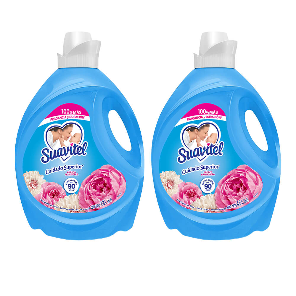 Pack Suavizante SUAVITEL Fresca Primavera Botella 4.8L x 2un