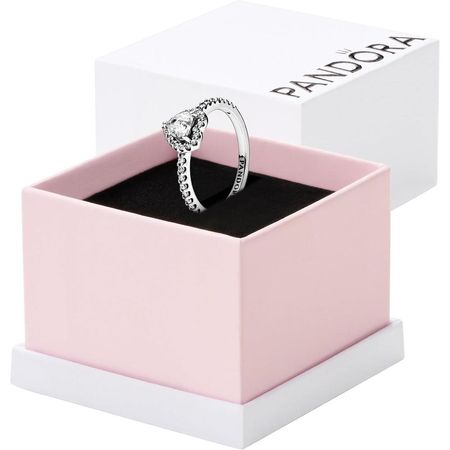 Pandora anillo corazón elevado 4.5'' / 11 cm | Plata