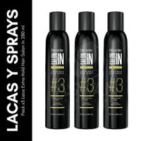 Pack x3 Laca Extra Hold Hair Salon In 280 ml