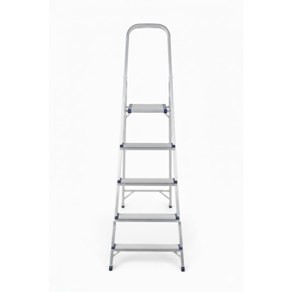 Escalera Plataforma Tijera Plegable Aluminio 5 Pasos Banqueta