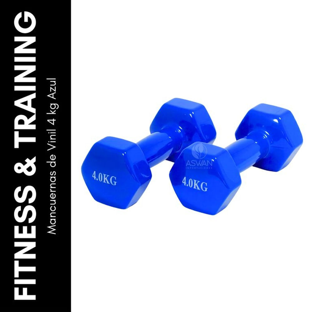 Mancuernas de Vinil 4 kg Azul