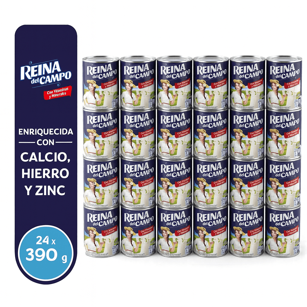 Mezcla Láctea REINA DEL CAMPO Paquete 24un Latas 390g c/u