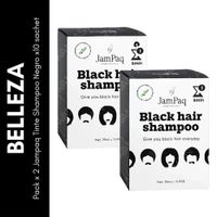 Pack x2 Jampaq Tinte Shampoo Negro x10 sachet