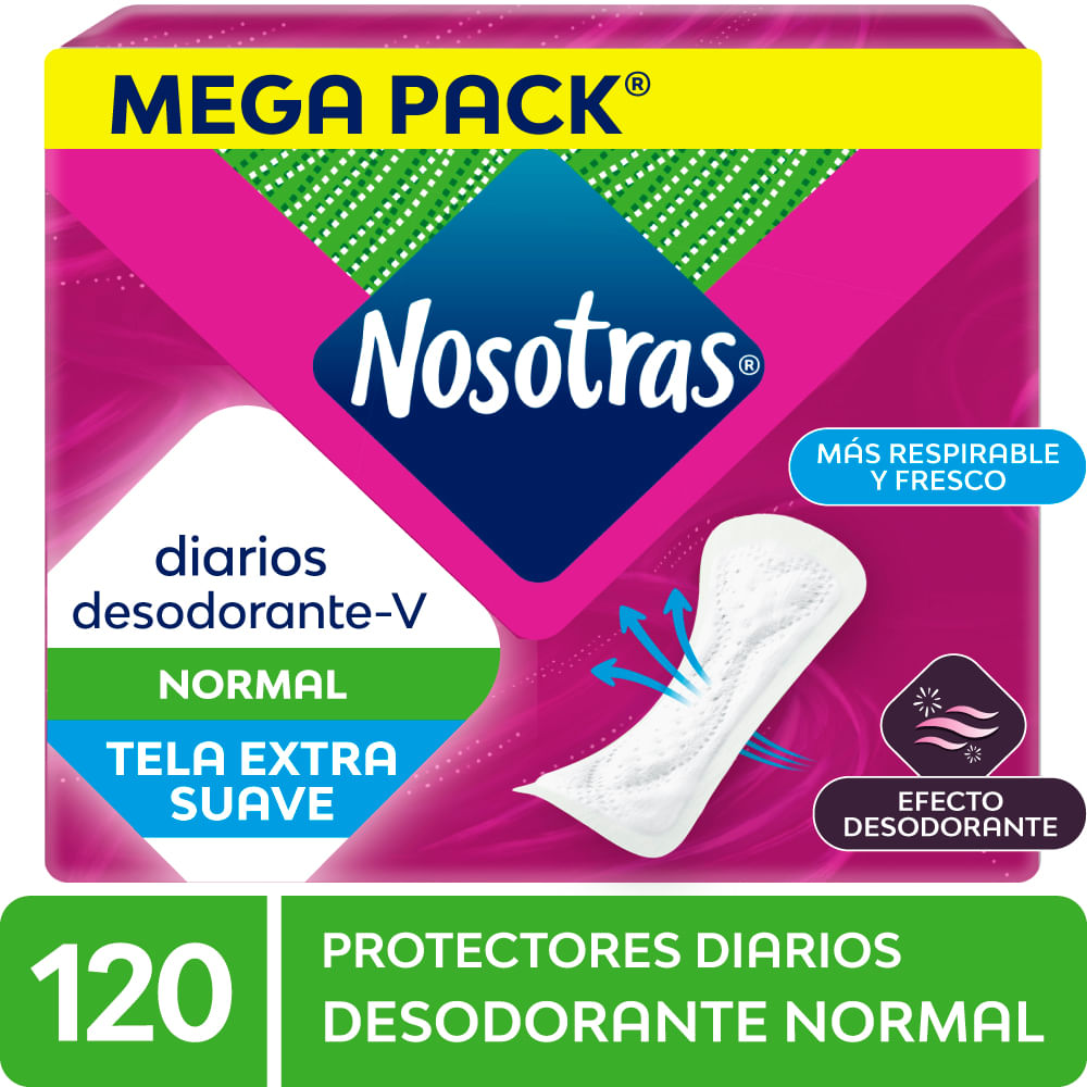 Protectores Diarios NOSOTRAS Desodorante Paquete 120un