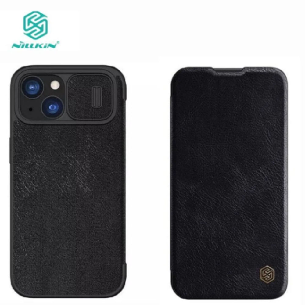 Case Qin Pro Leather para Iphone 15 - NEGRO