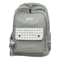 MOCHILA KAWAII CUADROS NEGRO