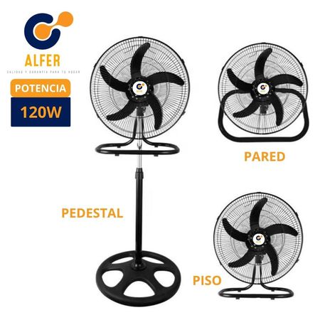 Ventilador de 18 Pulgadas 3 en 1 de120 Watts Silencioso ALFER