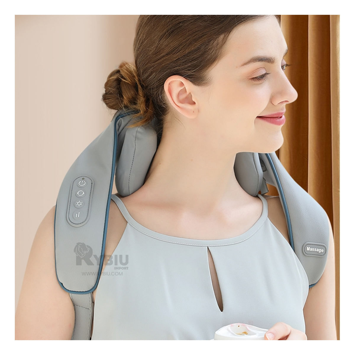 Masajeador para Bienestar Corporal en Color Gris Y+Stickers