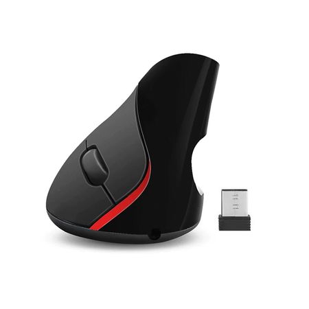Mouse Ergonómico Vertical a pilas de Alta Velocidad 2.4Ghz Inalambrico