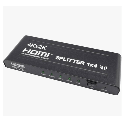 Splitter Hdmi 4k 30hz 1 entrada 4 salidas Trautech multiplicador distribuidor