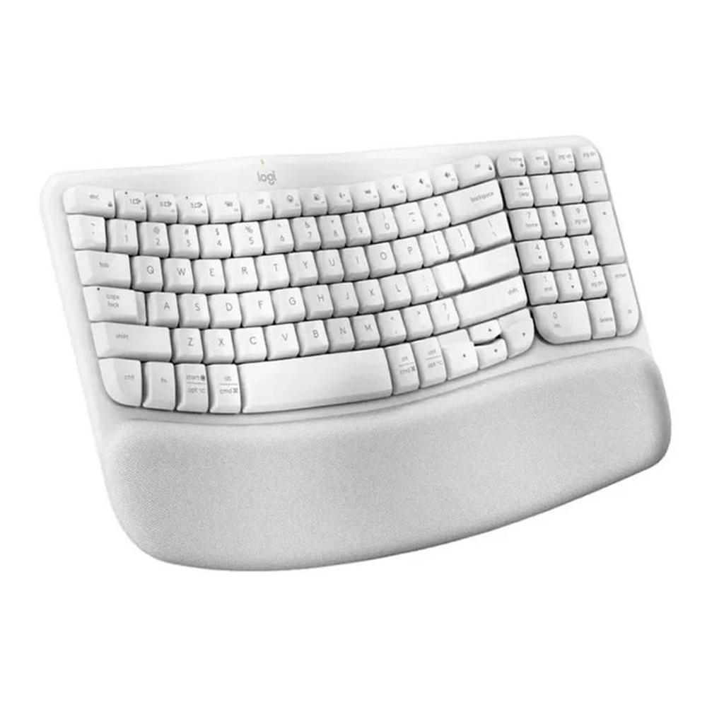 TECLADO LOGITECH ERGO WAVE WIRELESS BOLT BT SP BLANCO