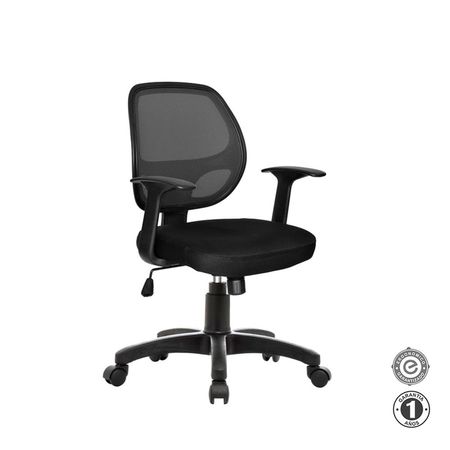 Silla Ergonómica Giratoria Mali Brazos Nylon Negro Althea Confort