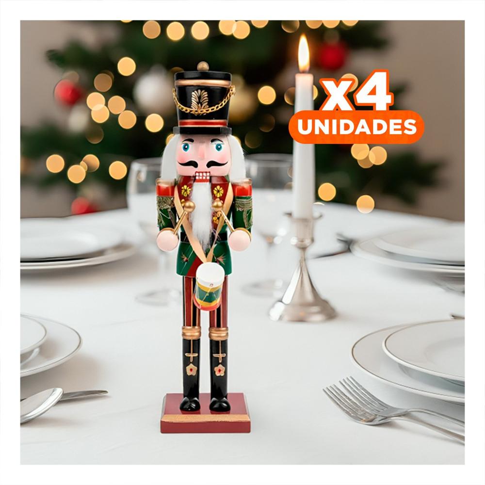 Pack4 Cascanuez Colorido en Tono Negro Y+Papel de Regalo