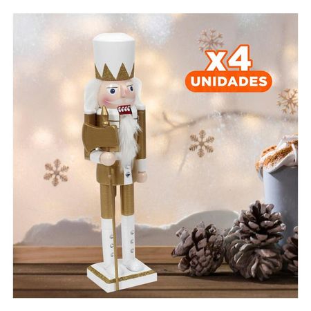 Pack4 Cascanuez Majestuoso en Blanco Y+Regalo Stickers