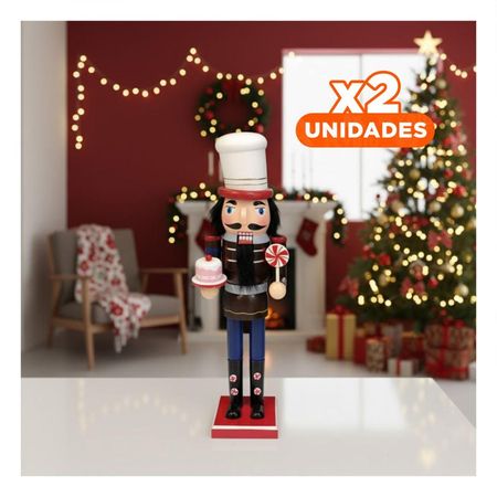 Pack2 Cascanuez Decorativo en Multicolor Y+Regalo Stickers