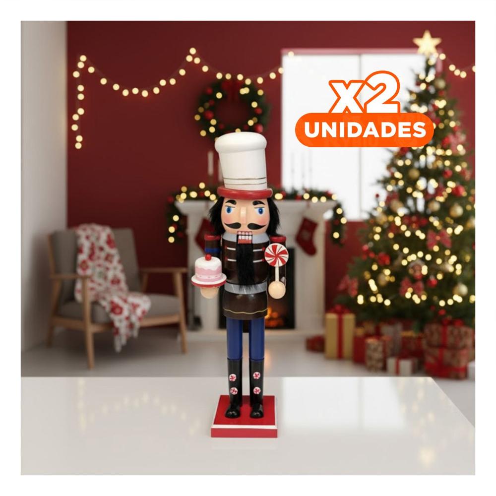 Pack2 Cascanuez Decorativo en Multicolor Y+Regalo Stickers