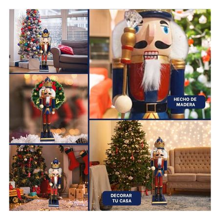 Cascanuez con Corona y Baston con Diamantes en Multicolor