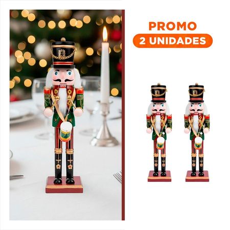 Pack2 Cascanuez Navideño Festivo y Tradicional en Tono Negro