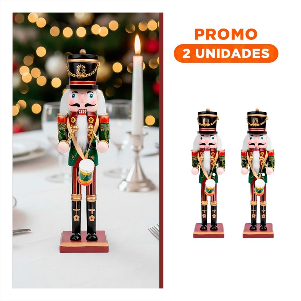 Pack2 Cascanuez Navideño Festivo y Tradicional en Tono Negro
