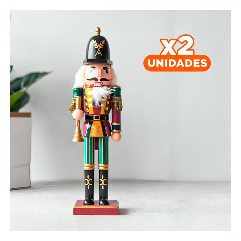 Pack2 Cascanuez de Navidad en Guinda Y+Regalo Stickers