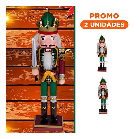 Pack2 Cascanuez Navideño Tradicional en Tono Guinda