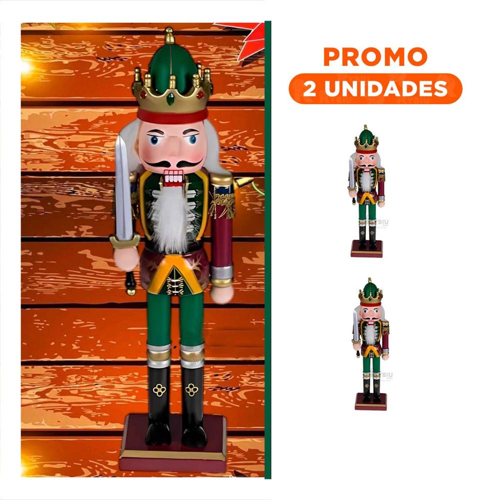 Pack2 Cascanuez Navideño Tradicional en Tono Guinda
