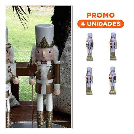 Pack4 Cascanuez Clasicopara Pino en Color Blanco