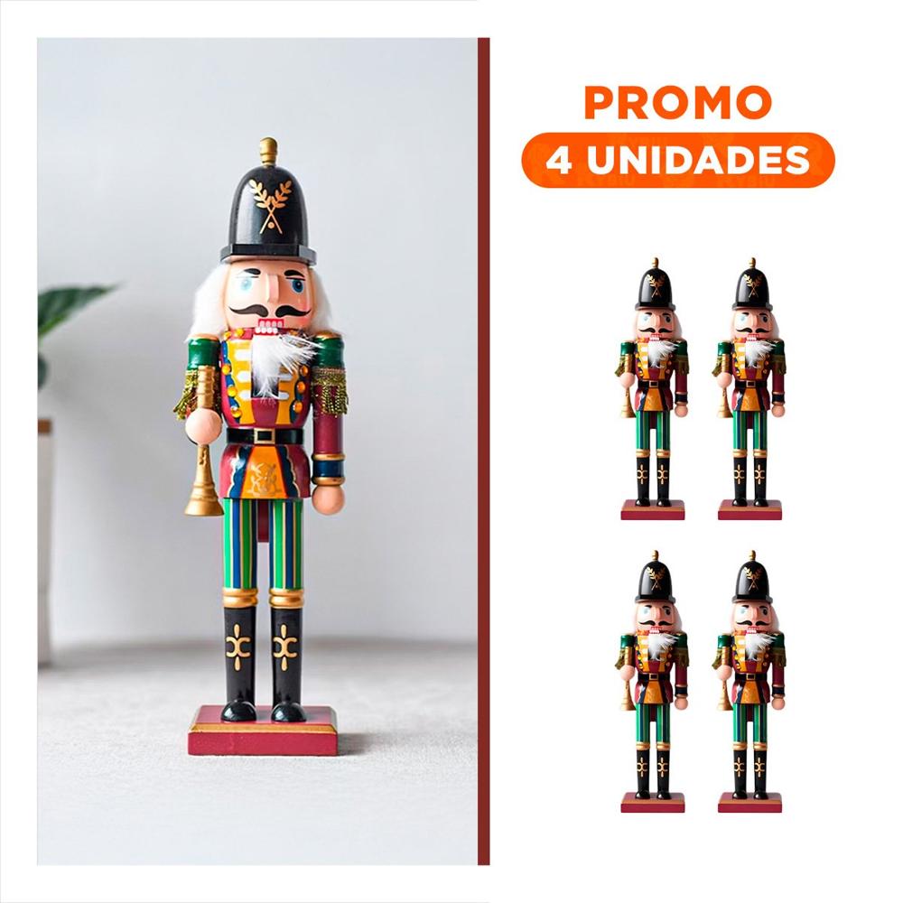 Pack4 Cascanuez Navideño y Versatil de Color Guinda