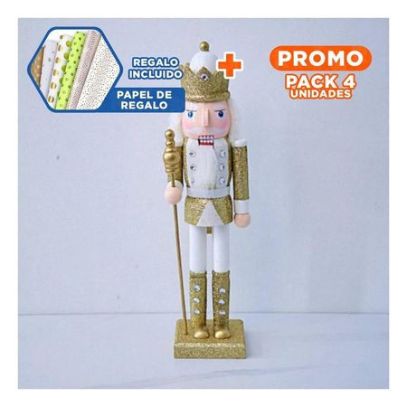 Pack4 Cascanuez Colorido en Multicolor Y+Papel de Regalo