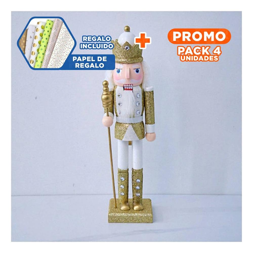 Pack4 Cascanuez Colorido en Multicolor Y+Papel de Regalo