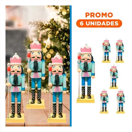 Pack6 Cascanuez de Decoracion en RosaVerde