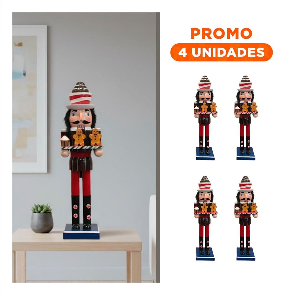 Pack4 Cascanuez de 38 cm en Tono Multicolor