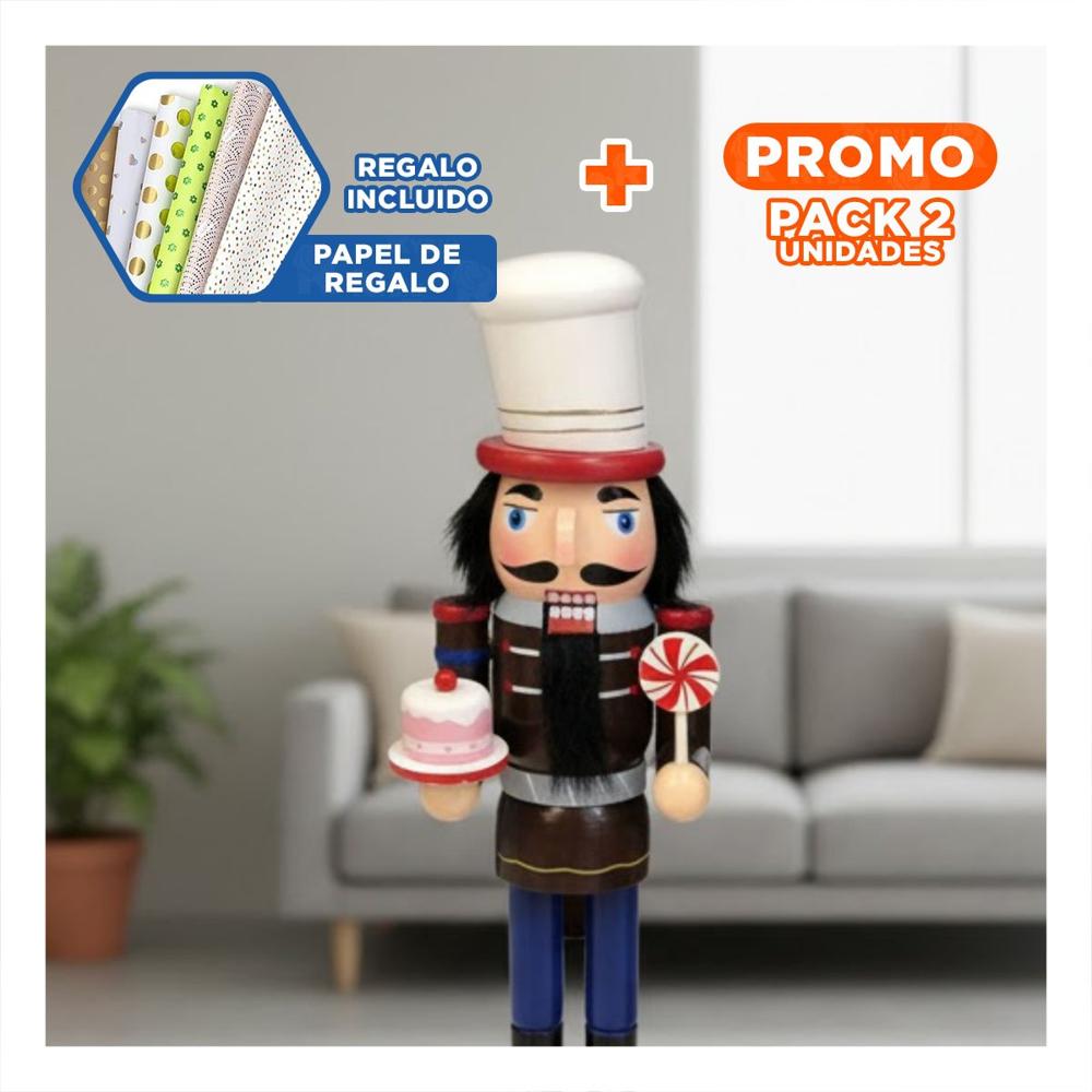 Pack2 Cascanuez Alta Calidad en Multicolor Y+Papel de Regalo