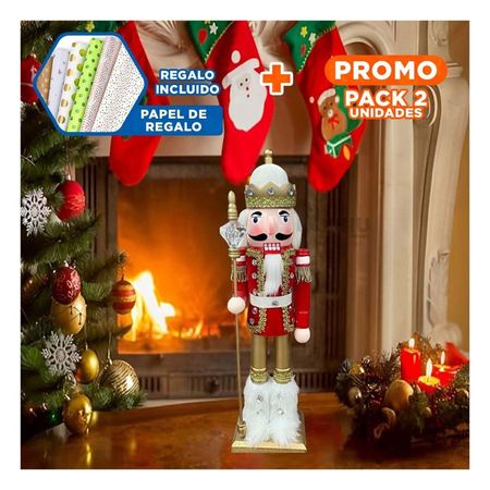 Pack2 Adornos Tematico Festivos en Rojo Y+Papel de Regalo