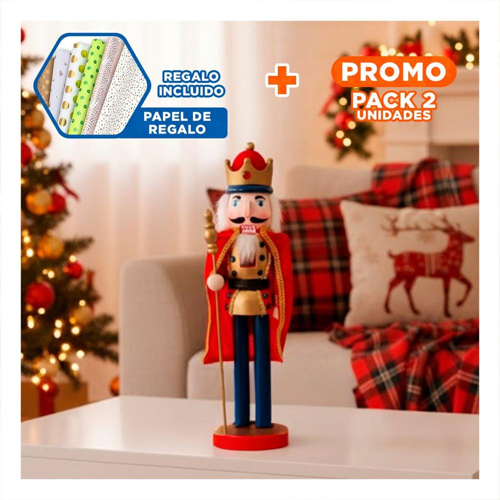 Pack2 Adorno Tematico 38 de Alto en Rojo Y+Papel de Regalo