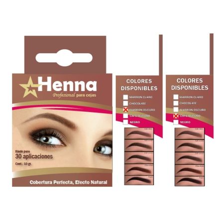 Kit De 2 Cejas Marrón Oscuro + Cejas Café Oscuro - Henna