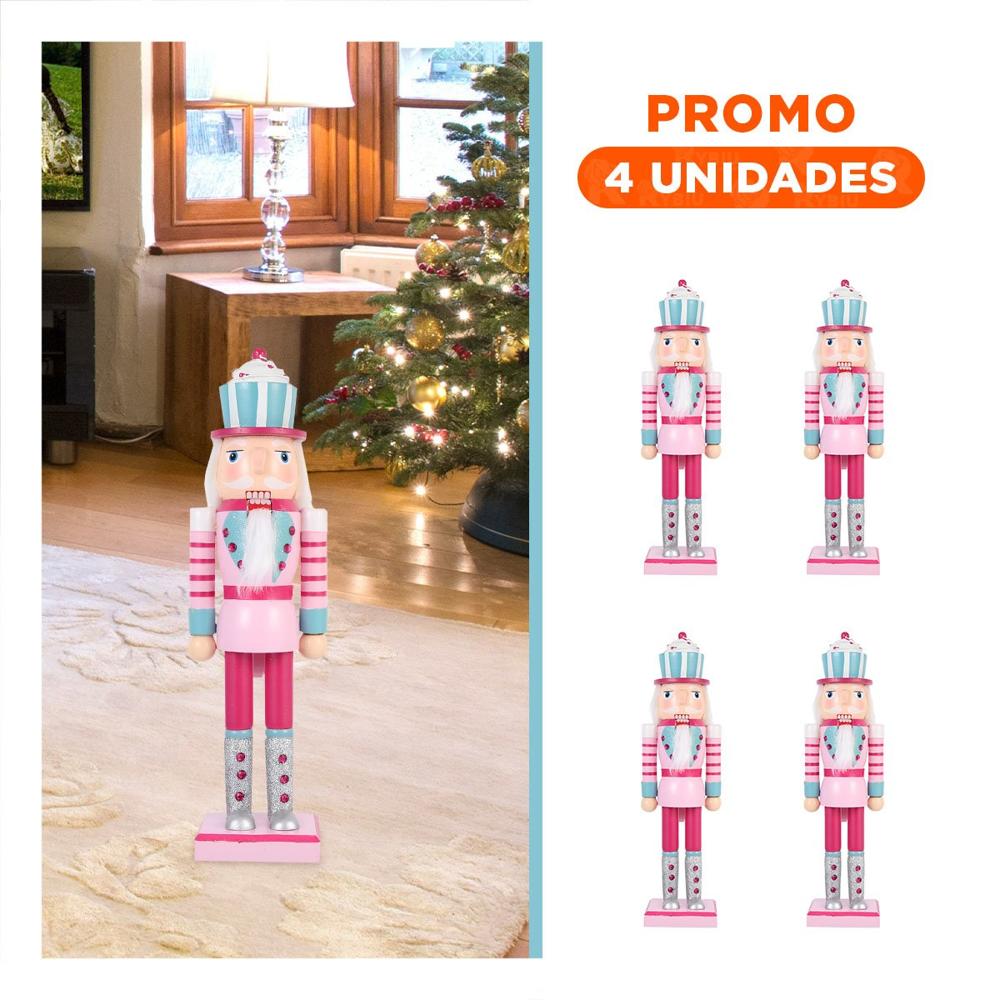 Pack4 Cascanuez Duradero en Tono Rosado