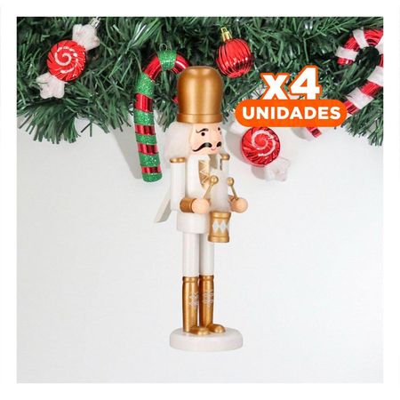 Pack4 Cascanuez Color Llamativo en Blanco Y+Regalo Stickers